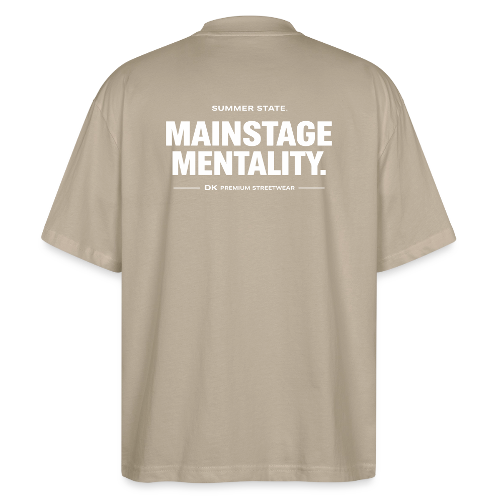 Oversized Unisex T-shirt - Mainstage Mantality - Steingrau