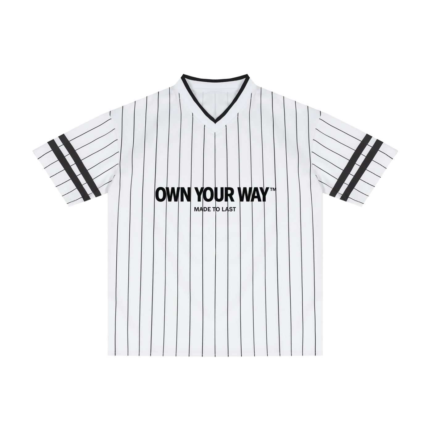 Oversized Unisex T-Shirt – Striped V-Neck | DK Premium