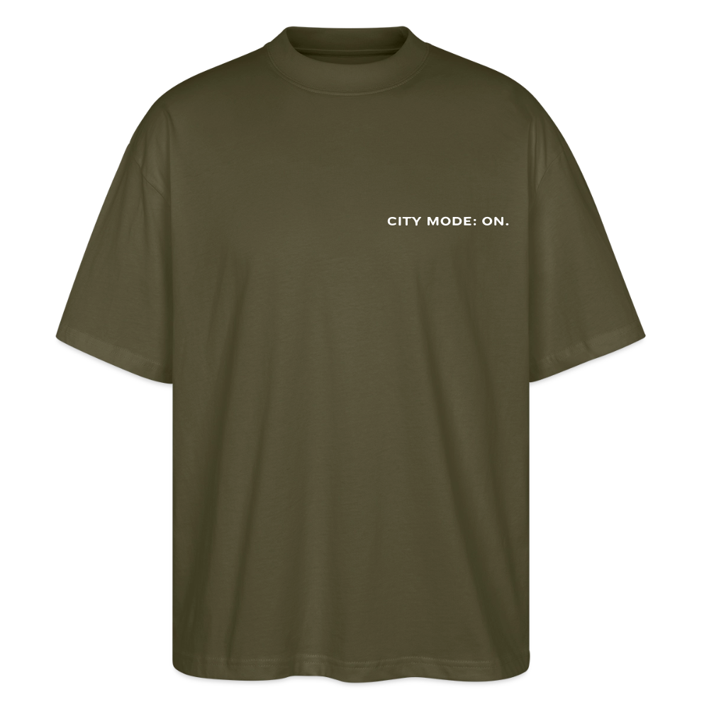 Oversized Unisex T-shirt - City of no sleep - Khaki