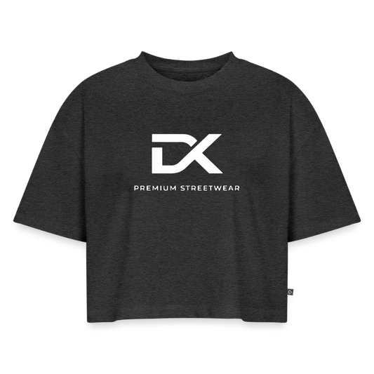 Oversized Cropped T-Shirt - DK Premium - Anthrazit meliert