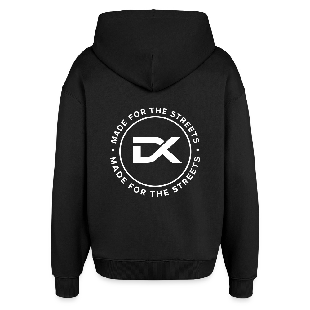 Oversized Unisex Hoodie - Made for the streets - Schwarz