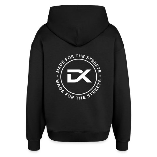 Oversized Unisex Hoodie - Made for the streets - Schwarz