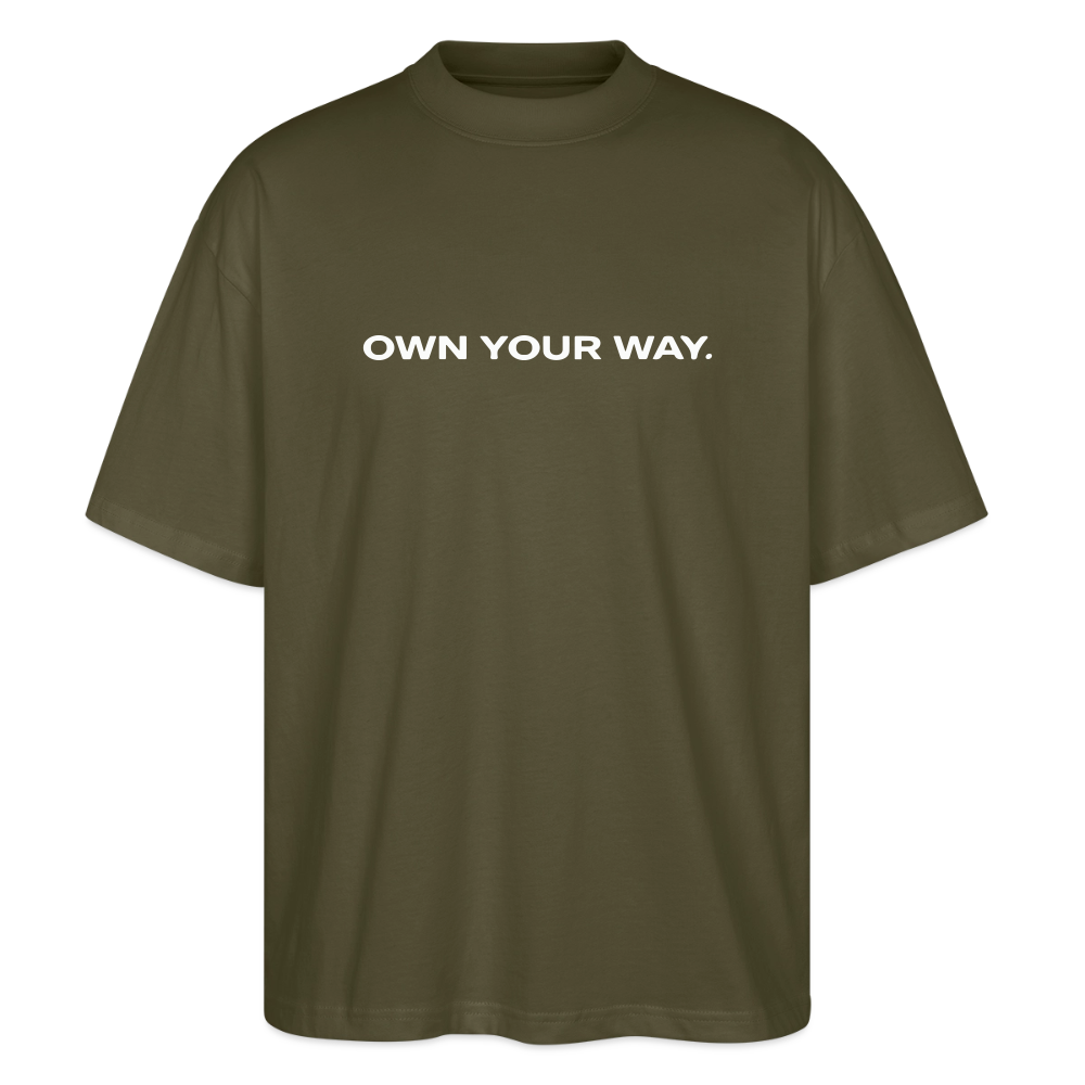 Oversized Unisex T-shirt - Own your way - Khaki