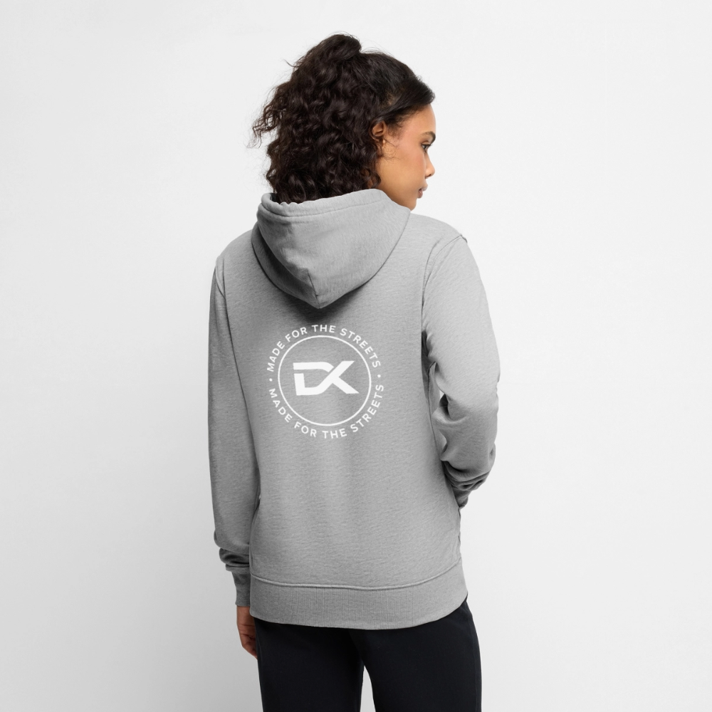 Premium Kapuzenjacke - MADE FOR THE STREETS - Grau meliert
