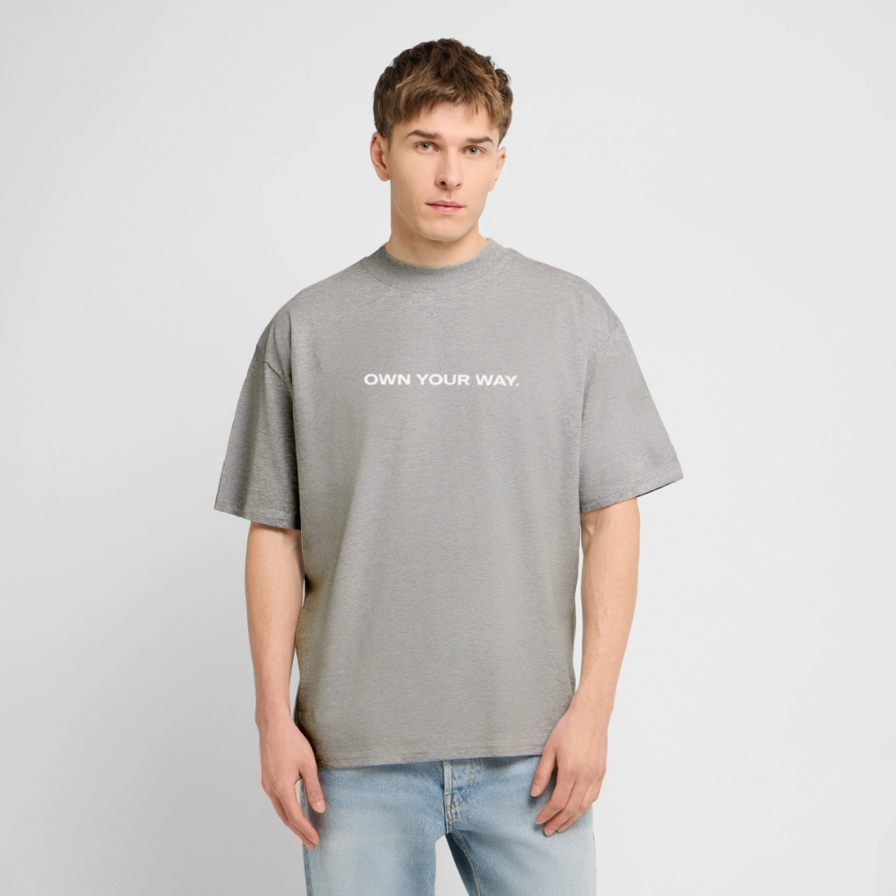 Oversized Unisex T-shirt - Own your way - Grau meliert