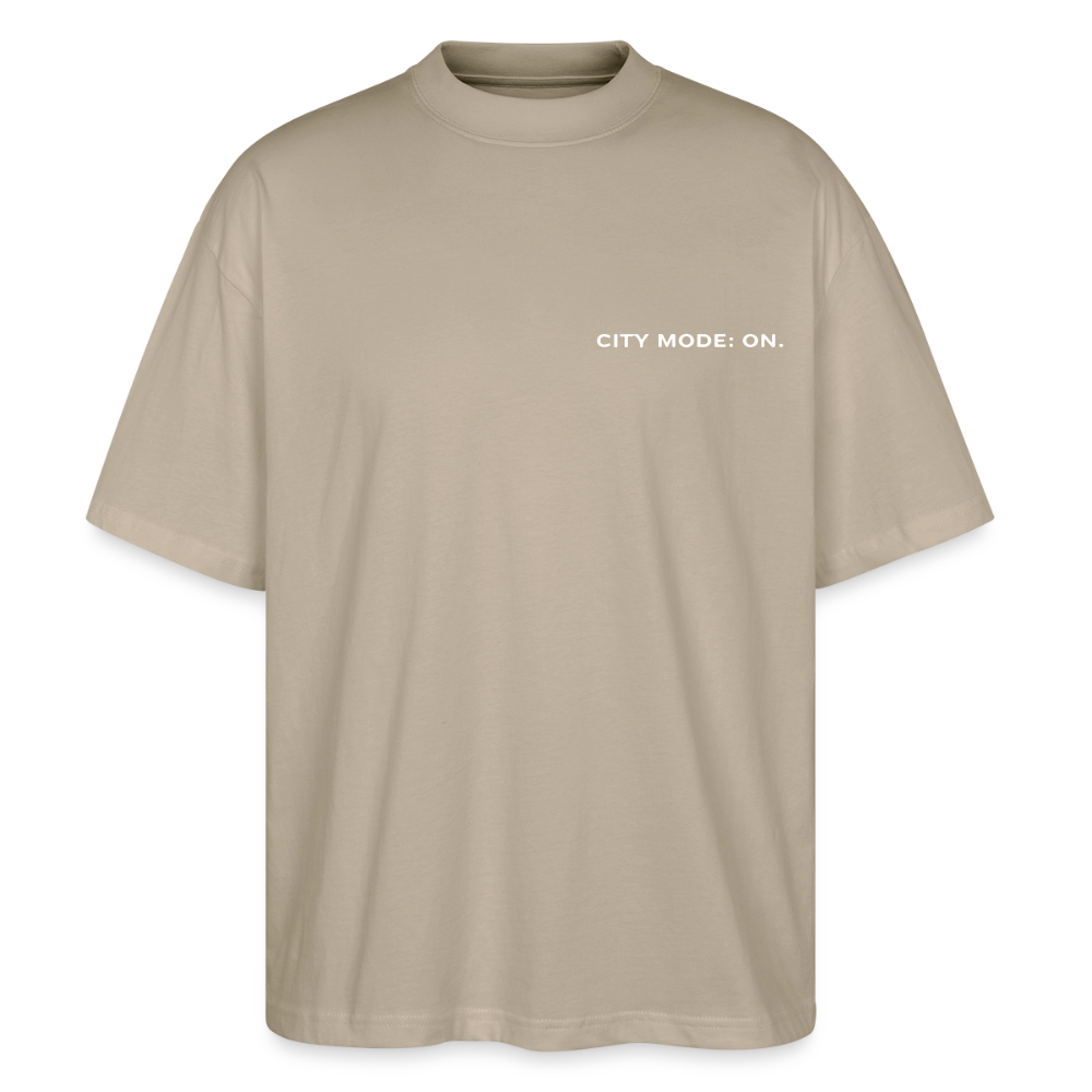 Oversized Unisex T-shirt - City of no sleep - Steingrau
