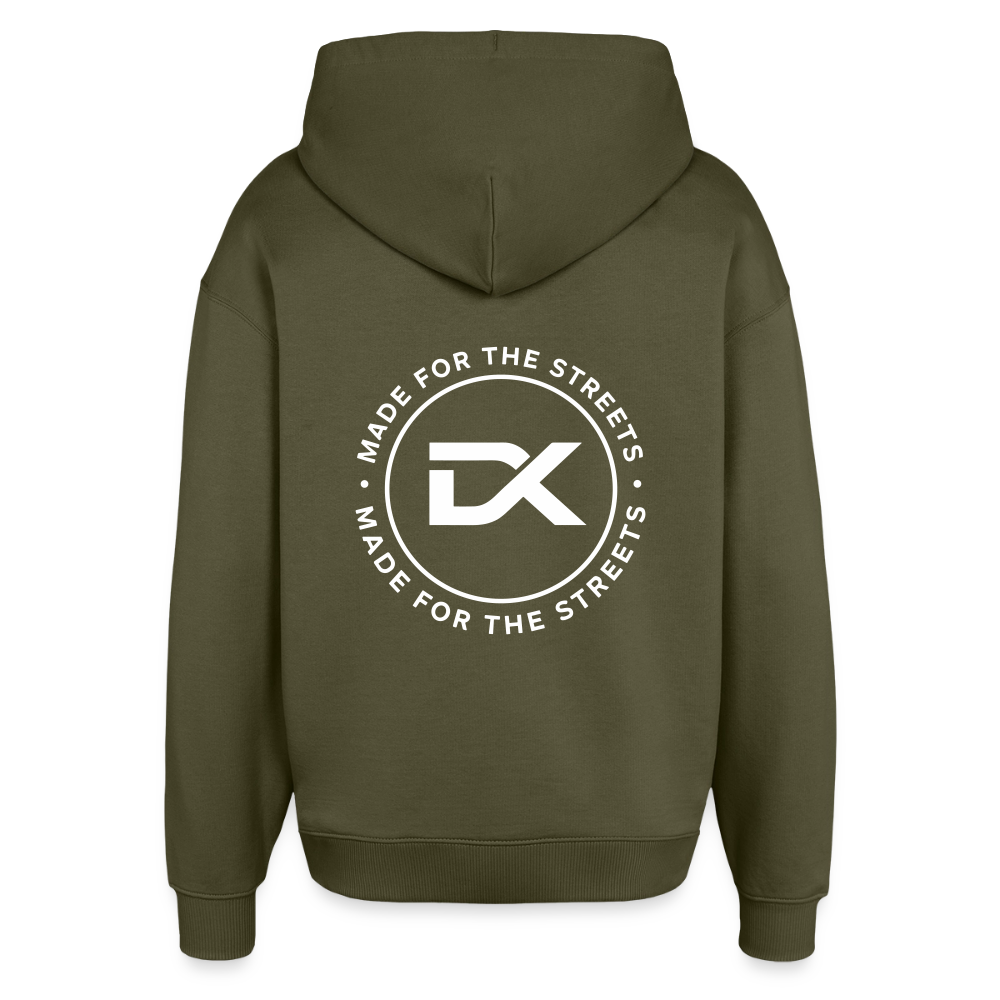 Oversized Unisex Hoodie - Made for the streets - Khaki