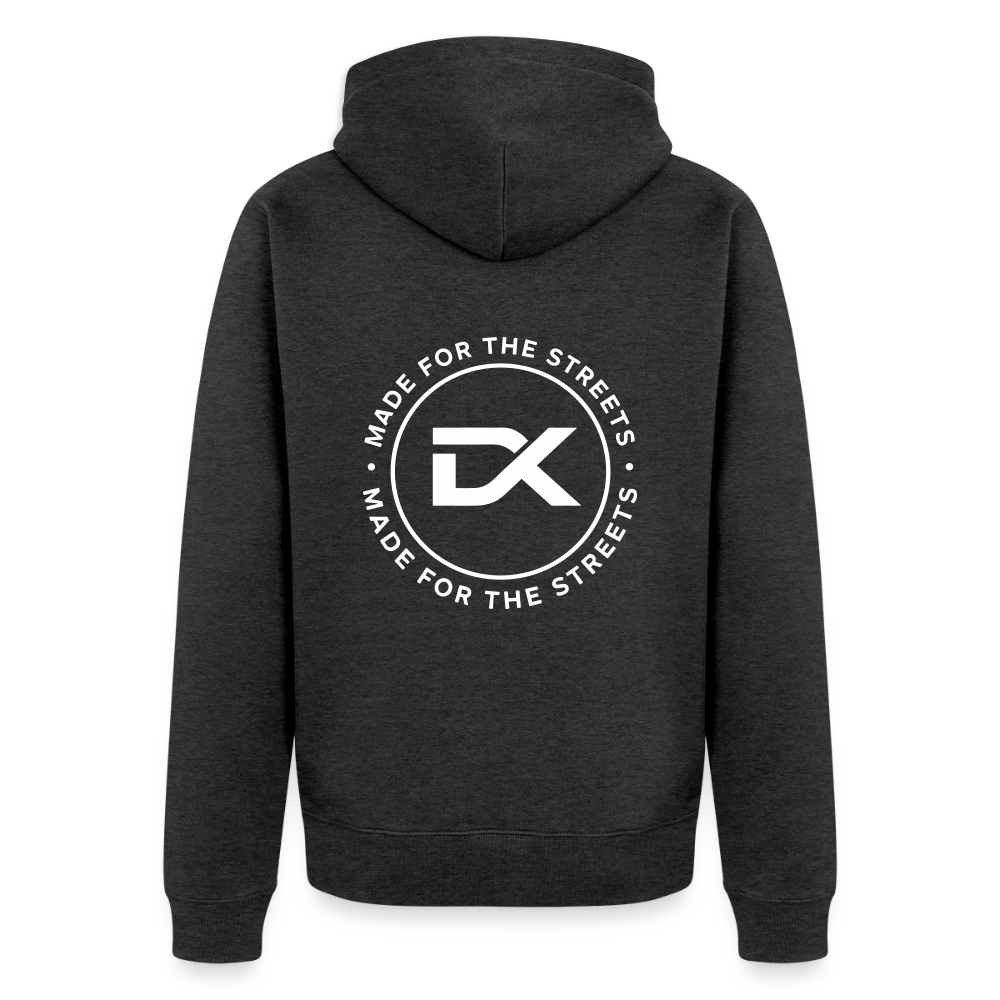Premium Kapuzenjacke - MADE FOR THE STREETS - Anthrazit meliert