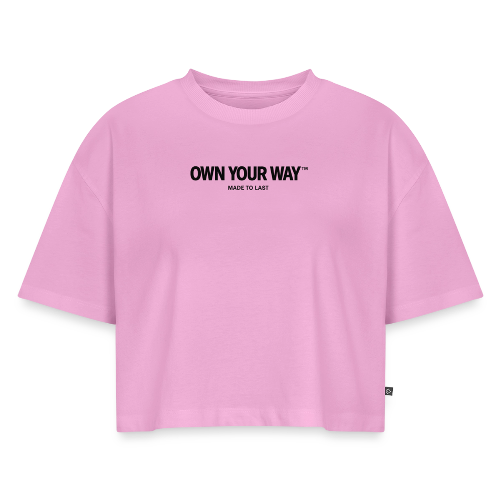 Frauen Premium Oversized Bio Cropped T-Shirt - Verwaschenes Rosa