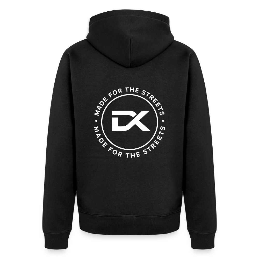 Premium Kapuzenjacke - MADE FOR THE STREETS - Schwarz