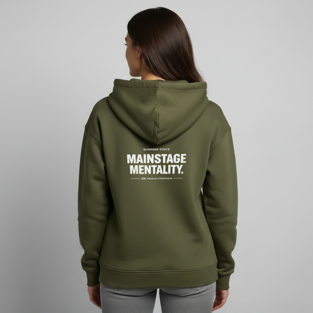 Oversized Unisex Hoodie - Mainstage Mentality - Khaki