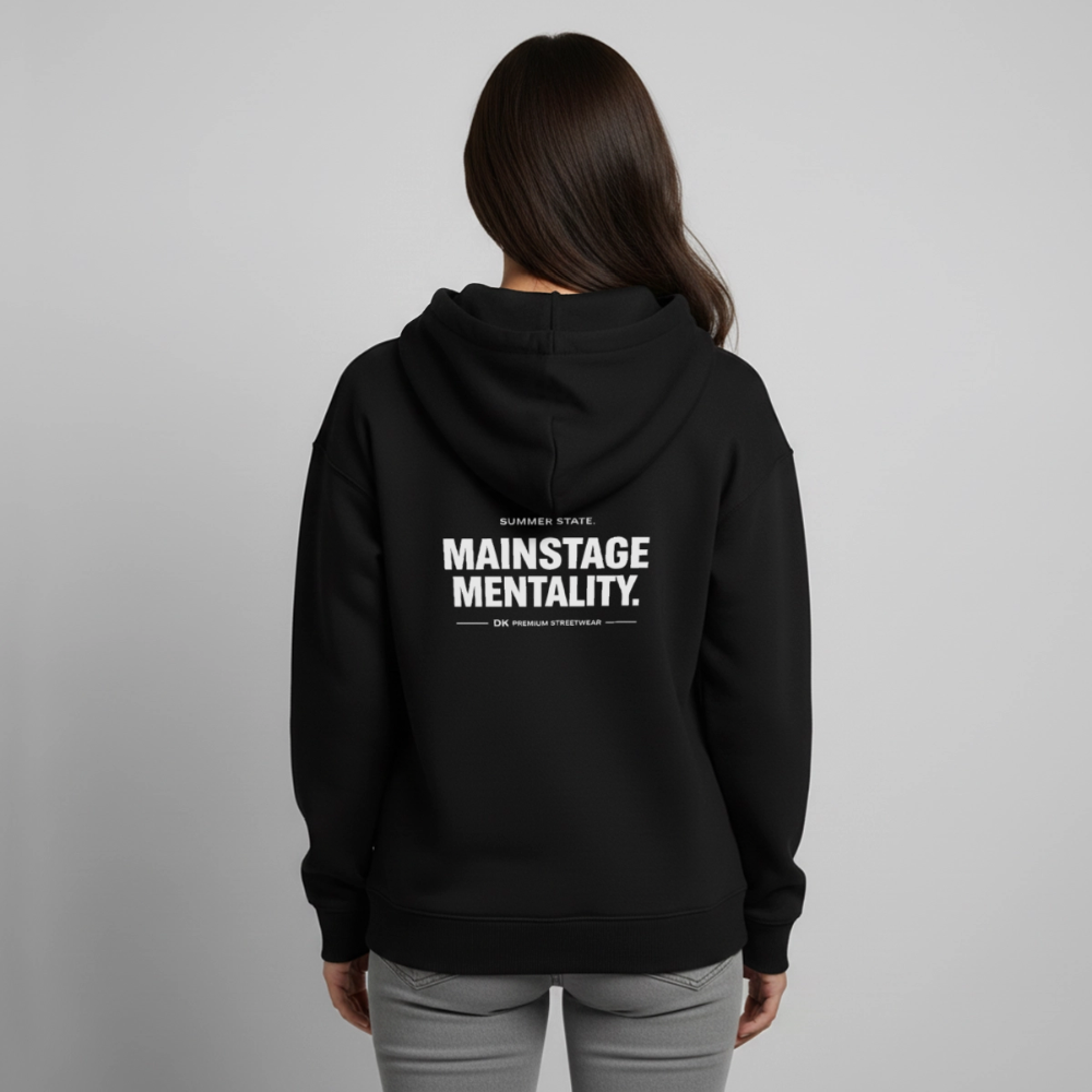 Oversized Unisex Hoodie - Mainstage Mentality - Schwarz