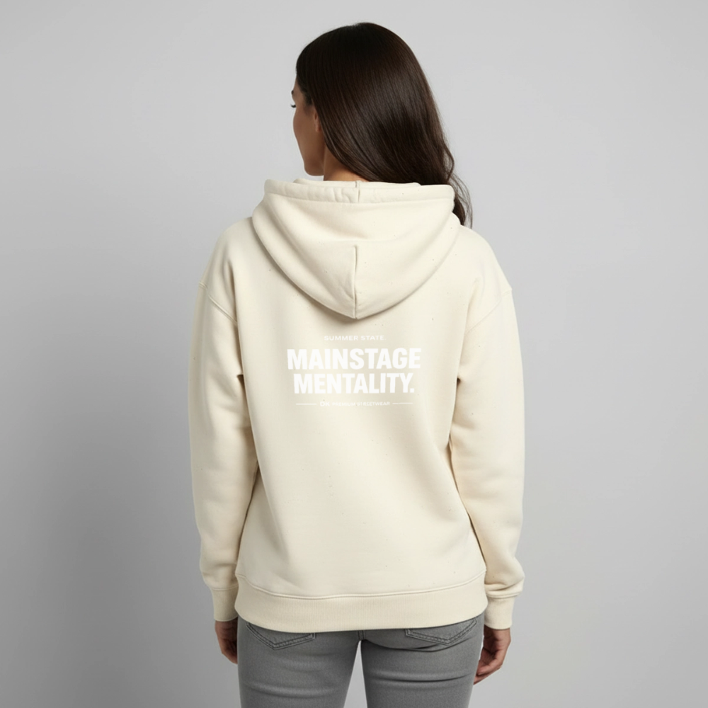 Oversized Unisex Hoodie - Mainstage Mentality - Natur