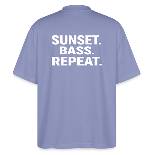 Oversized Unisex T-shirt - Sunset Bass Repeat - Violett