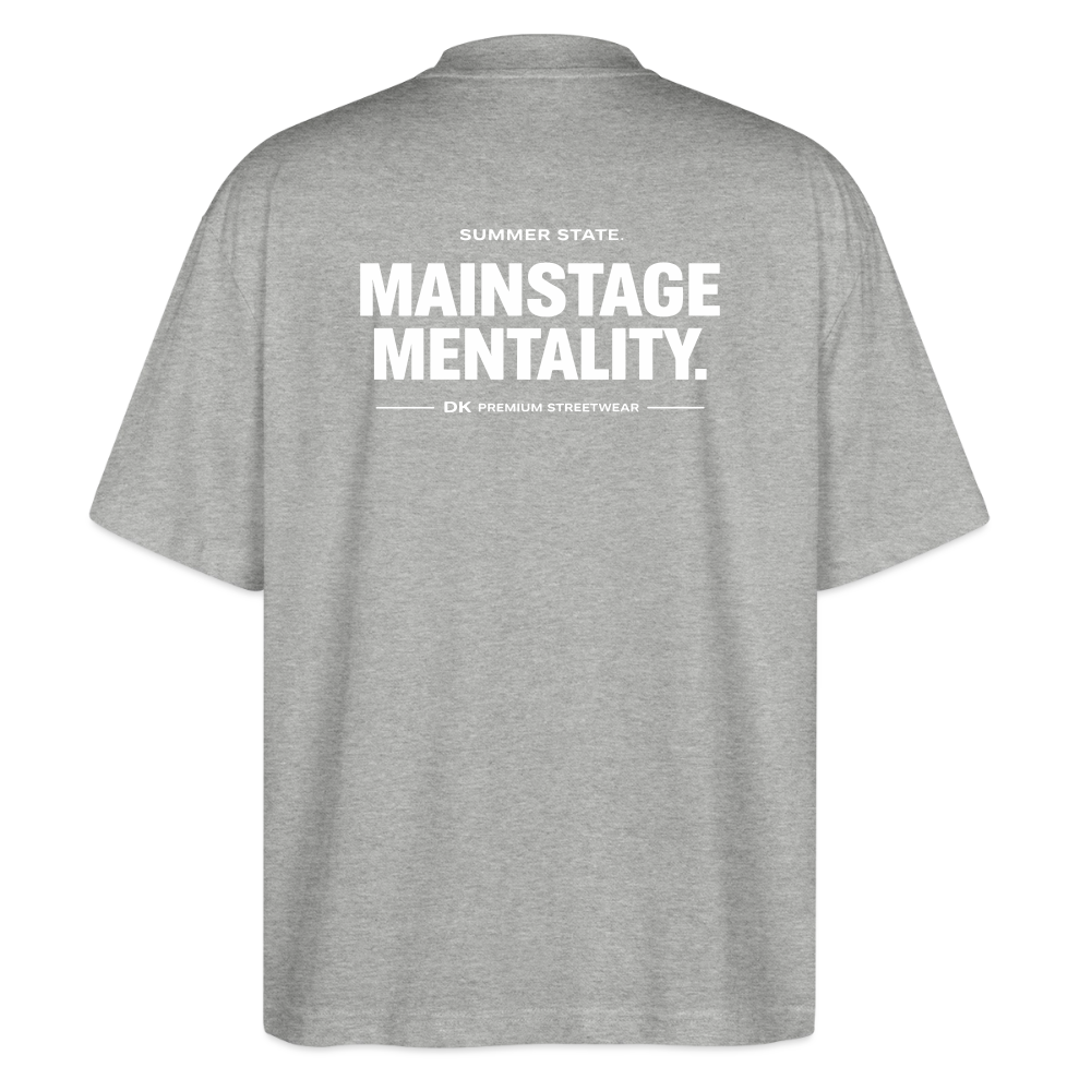Oversized Unisex T-shirt - Mainstage Mantality - Grau meliert