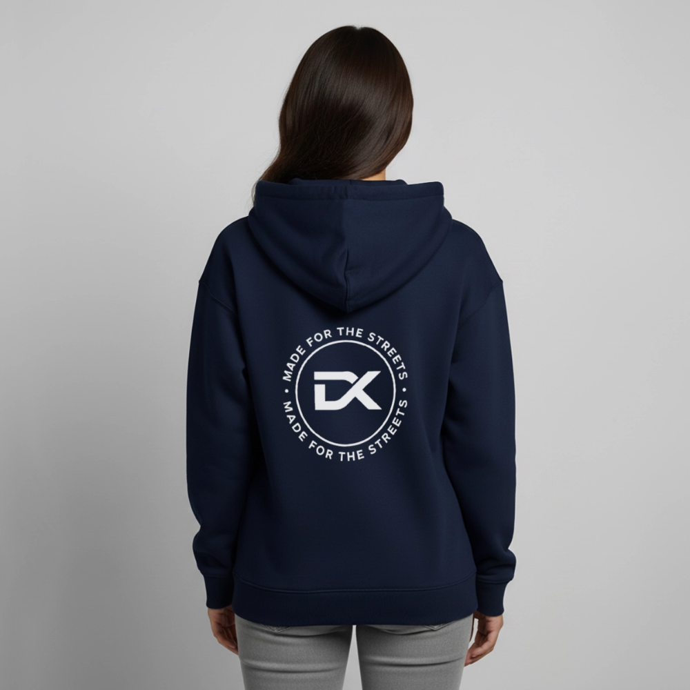Oversized Unisex Hoodie - Made for the streets - Navy