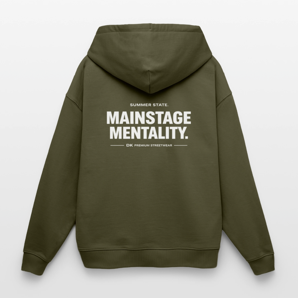 Oversized Unisex Hoodie - Mainstage Mentality - Khaki