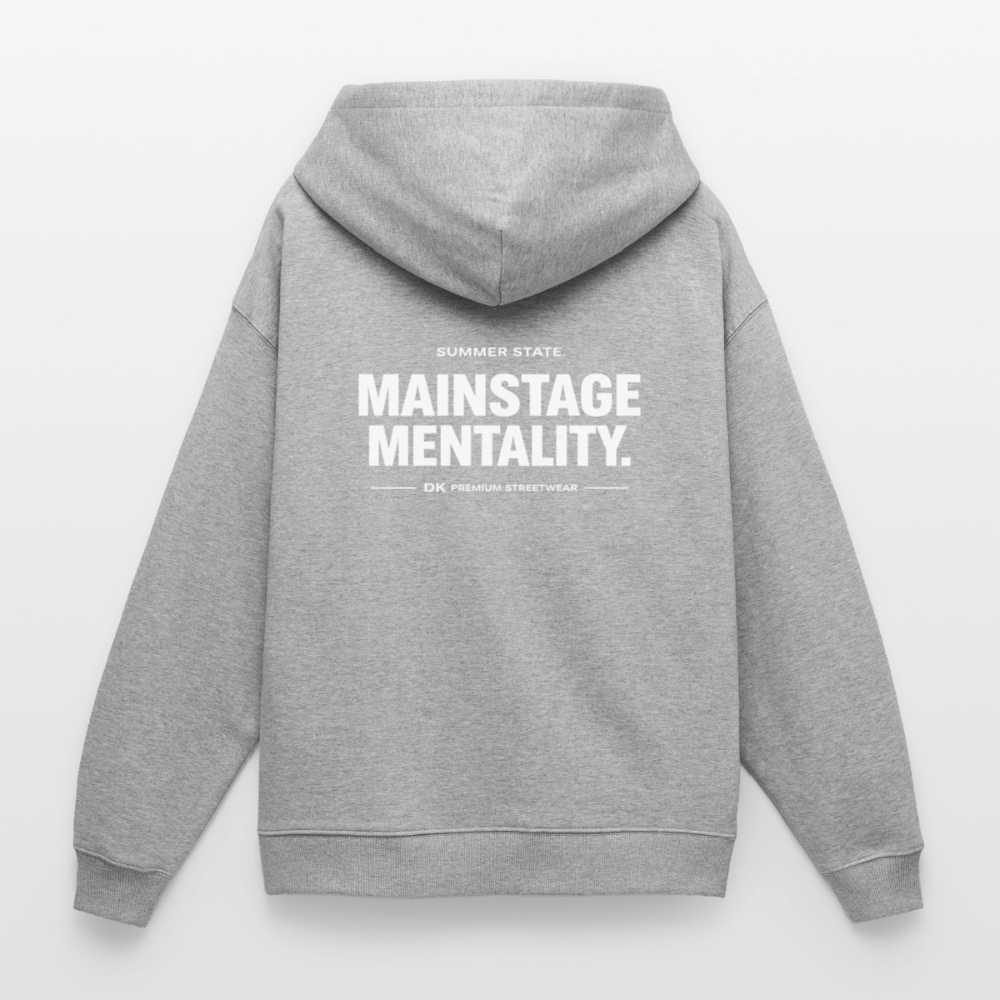 Oversized Unisex Hoodie - Mainstage Mentality - Grau meliert