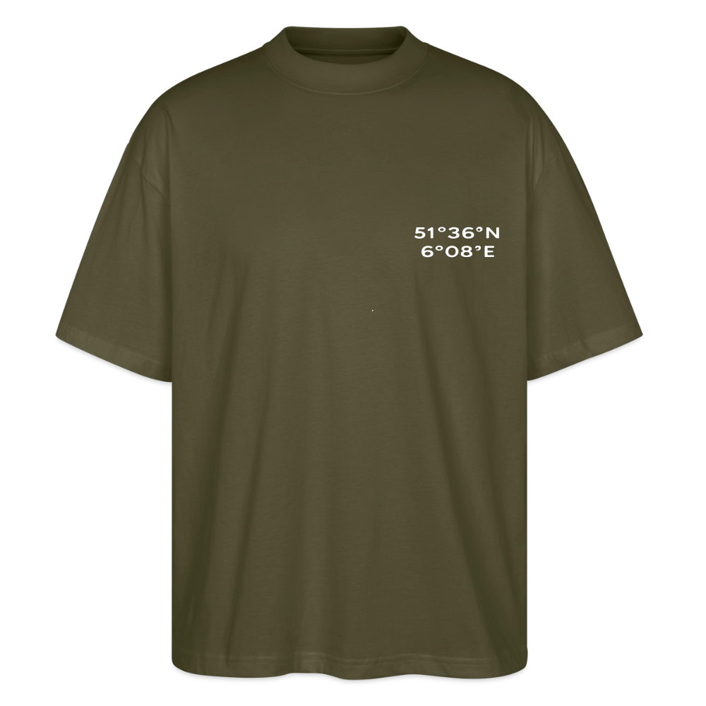 Oversized Unisex T-shirt - Sunset Bass Repeat - Khaki