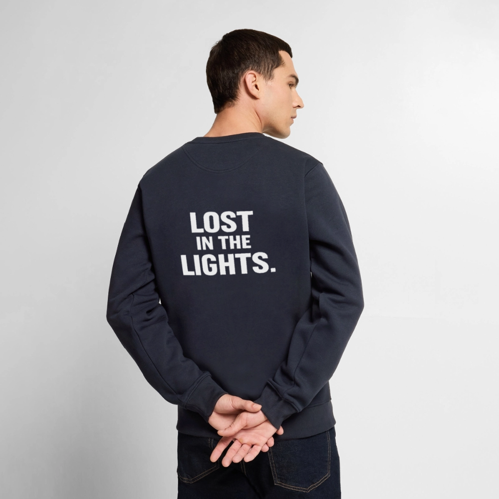 Männer Premium Pullover - Lost in the Lights - Navy