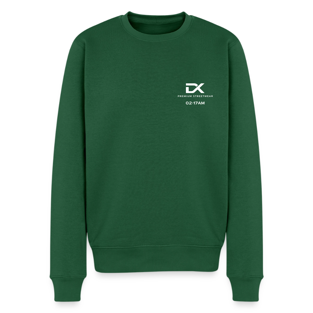 Männer Premium Pullover - Lost in the Lights - Flaschengrün