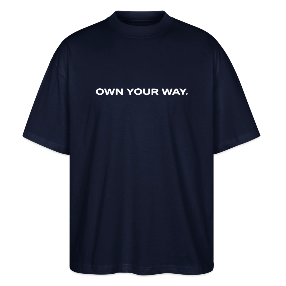 Oversized Unisex T-shirt - Own your way - Navy