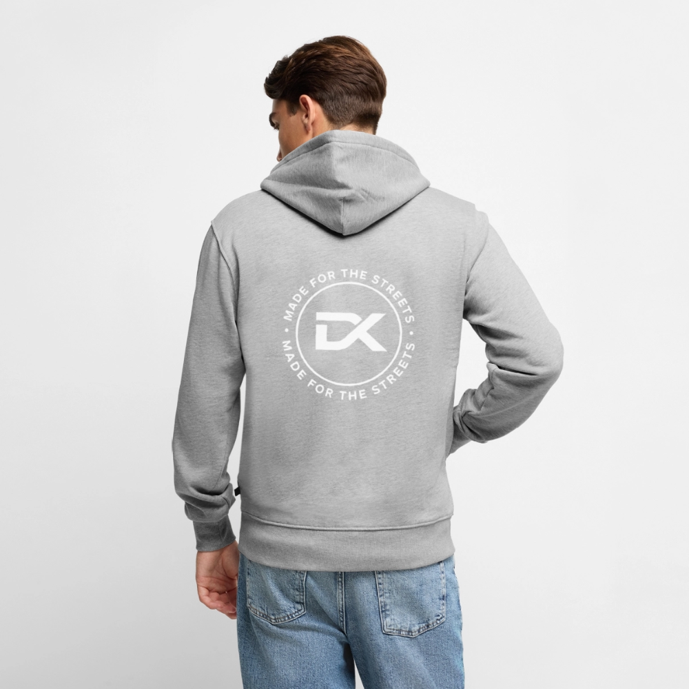 Premium Kapuzenjacke - MADE FOR THE STREETS - Grau meliert