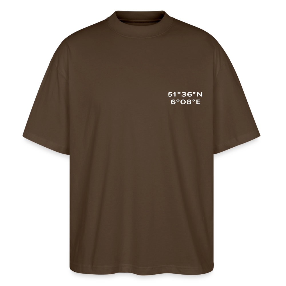 Oversized Unisex T-shirt - Sunset Bass Repeat - Dunkelbraun