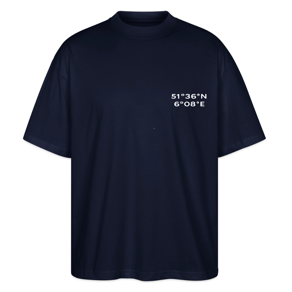 Oversized Unisex T-shirt - Sunset Bass Repeat - Navy