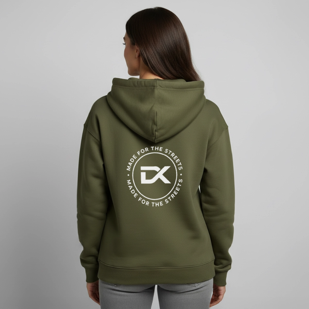Oversized Unisex Hoodie - Made for the streets - Khaki