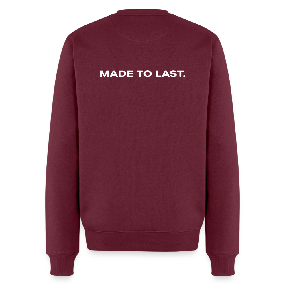 Männer Sweatshirt - Made to last. - Burgunderrot