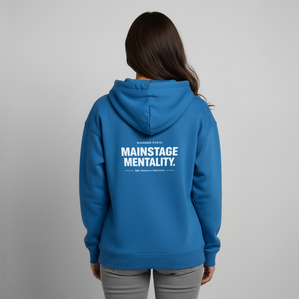 Oversized Unisex Hoodie - Mainstage Mentality - Achtsames Blau