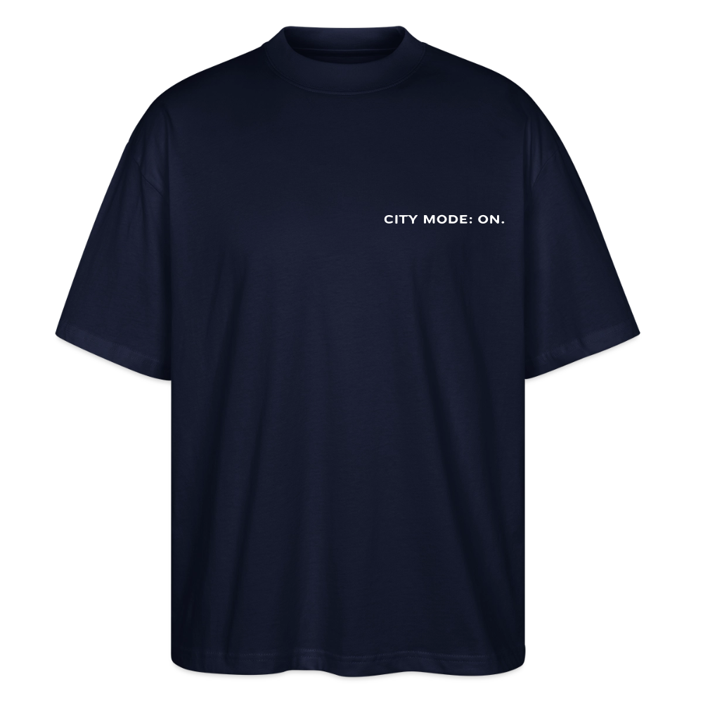 Oversized Unisex T-shirt - City of no sleep - Navy