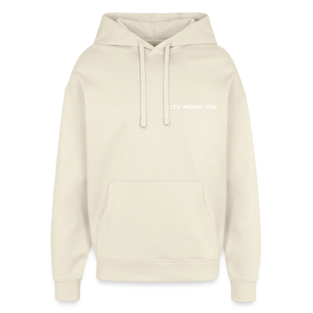 Oversized Unisex Hoodie - City of no sleep - Natur
