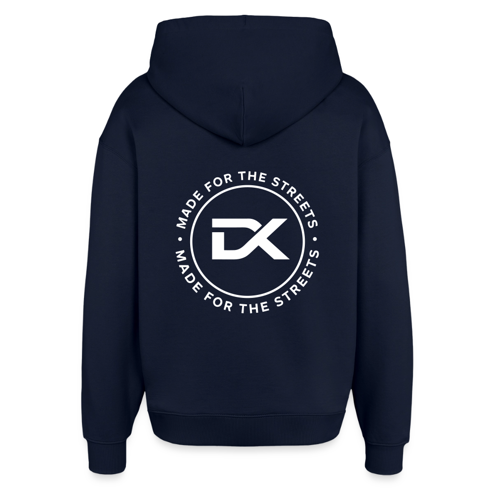Oversized Unisex Hoodie - Made for the streets - Navy