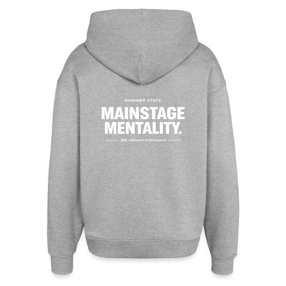 Oversized Unisex Hoodie - Mainstage Mentality - Grau meliert