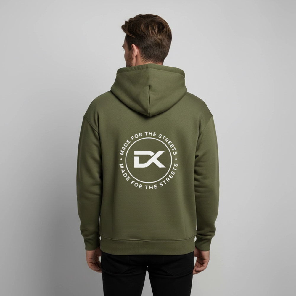 Oversized Unisex Hoodie - Made for the streets - Khaki