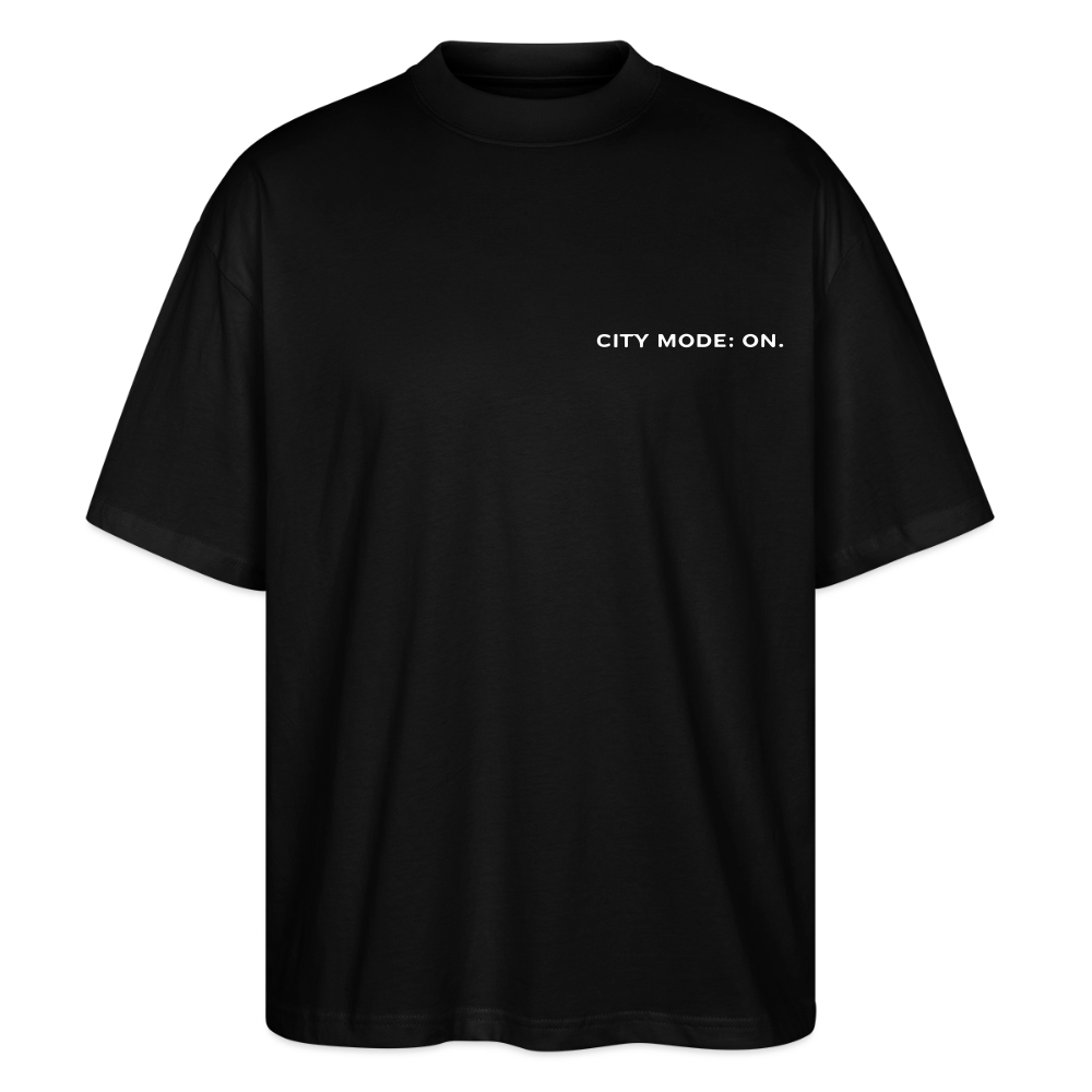 Oversized Unisex T-shirt - City of no sleep - Schwarz