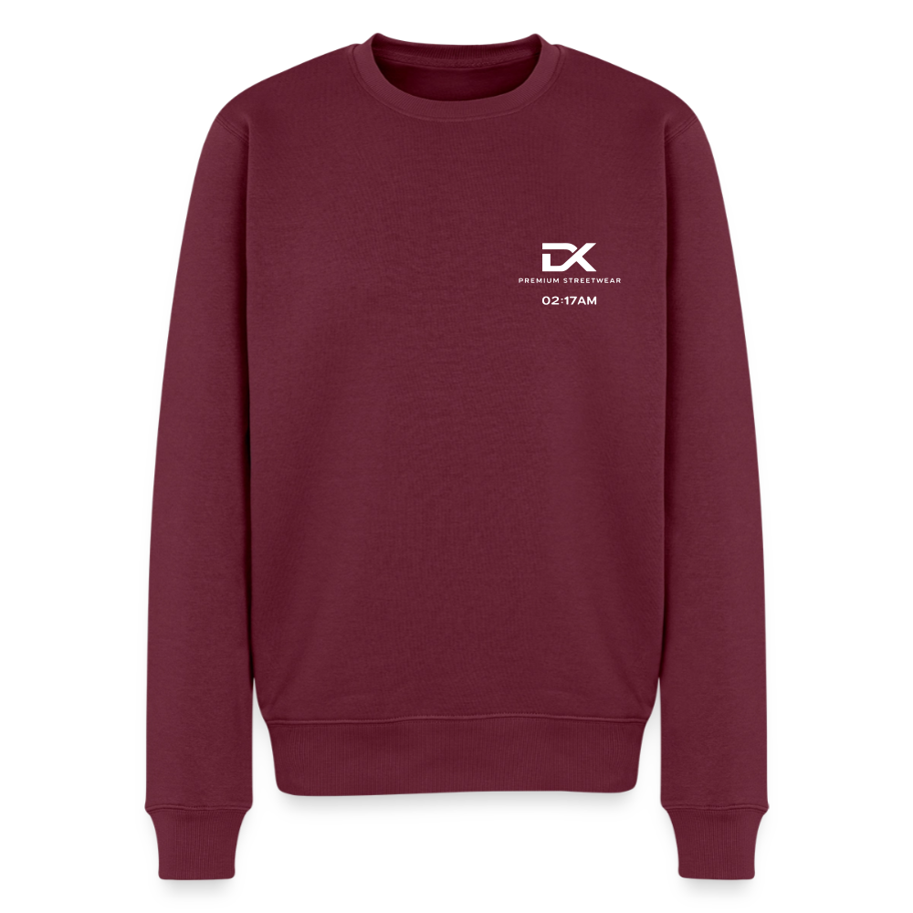 Männer Premium Pullover - Lost in the Lights - Burgunderrot