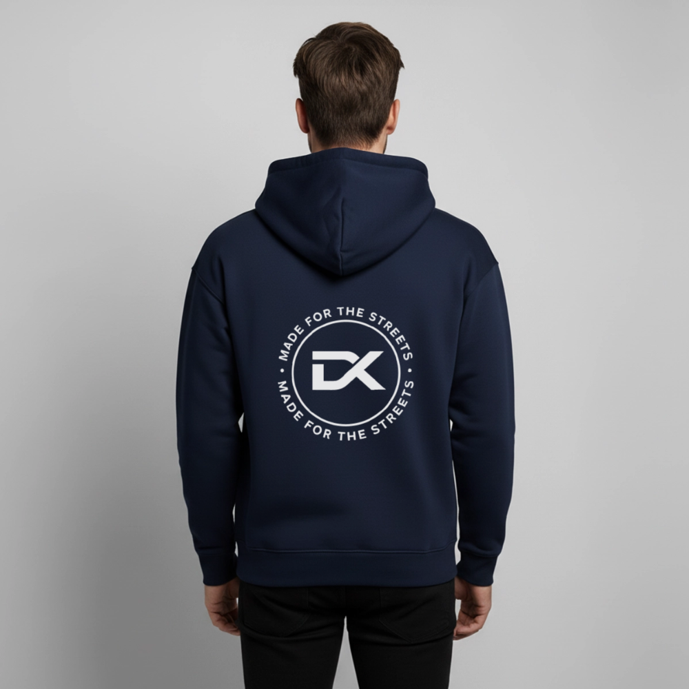 Oversized Unisex Hoodie - Made for the streets - Navy