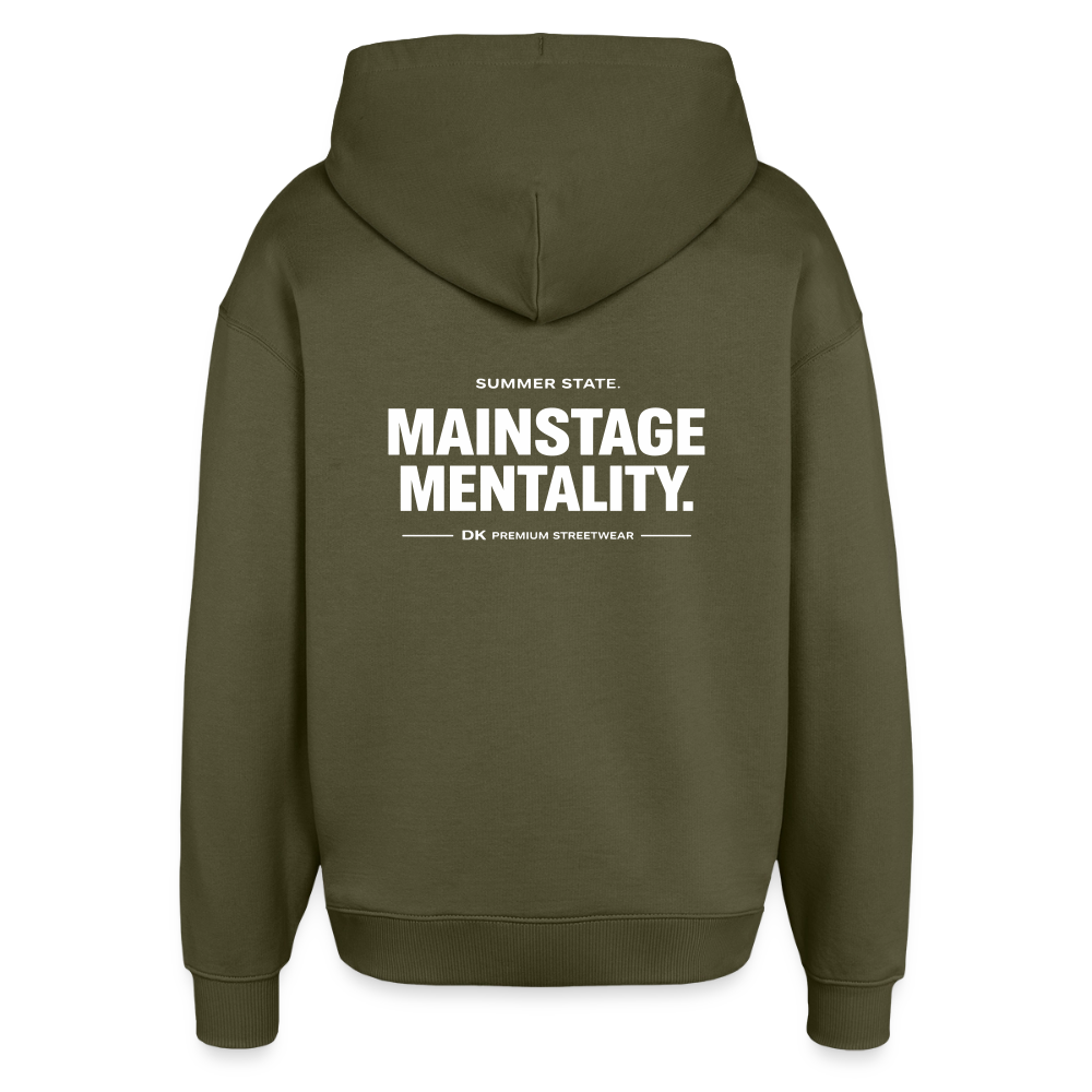 Oversized Unisex Hoodie - Mainstage Mentality - Khaki