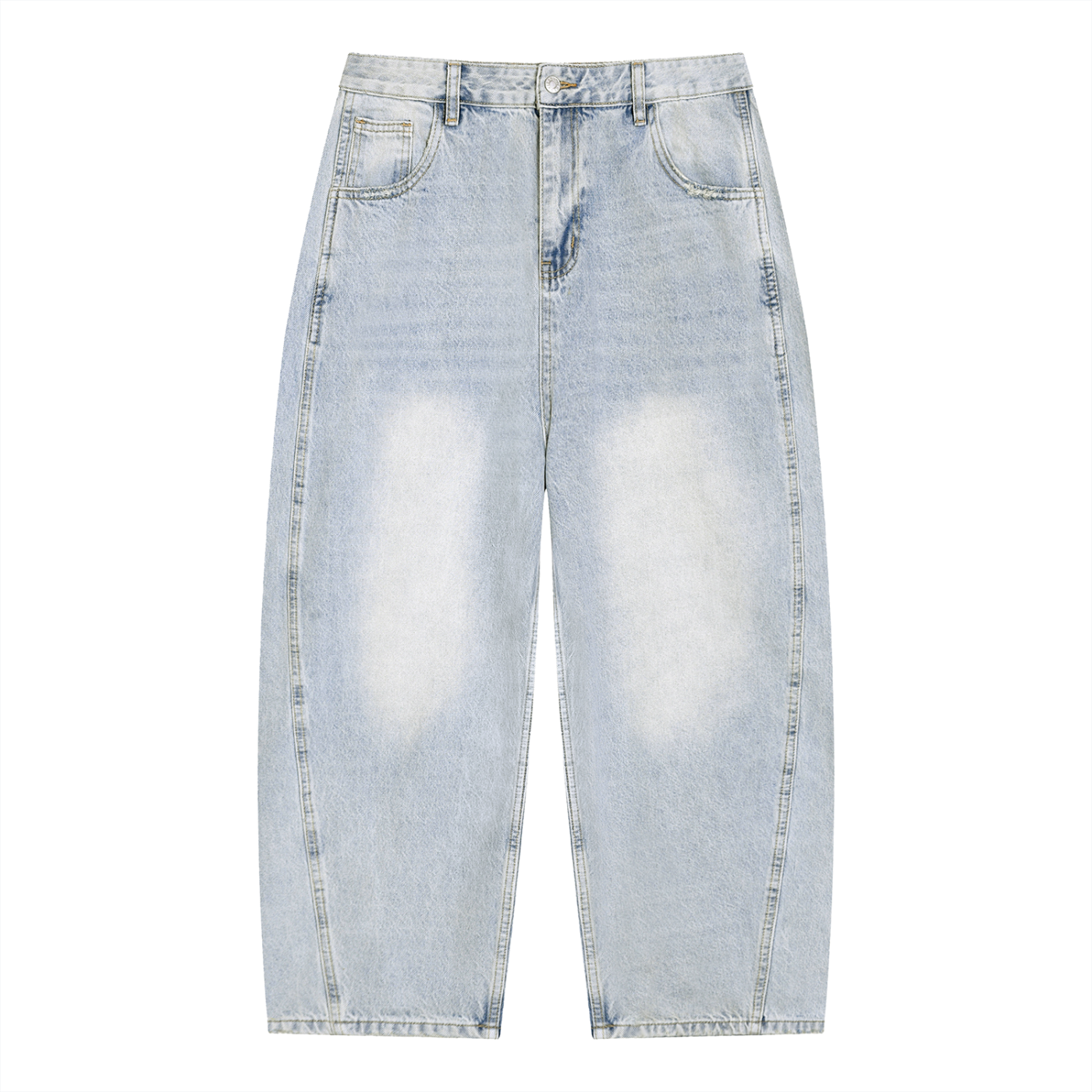 Herren Barrel Leg Jeans – Vintage Sunfade | DK Premium