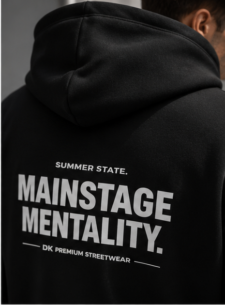 Oversized Unisex Hoodie - Mainstage Mentality - Print-Detail