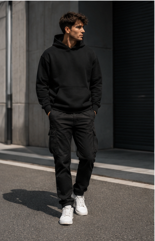 Oversized Unisex Hoodie - Mainstage Mentality - Lifestyle-Foto