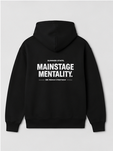 Oversized Unisex Hoodie - Mainstage Mentality - Flat Mockup Back