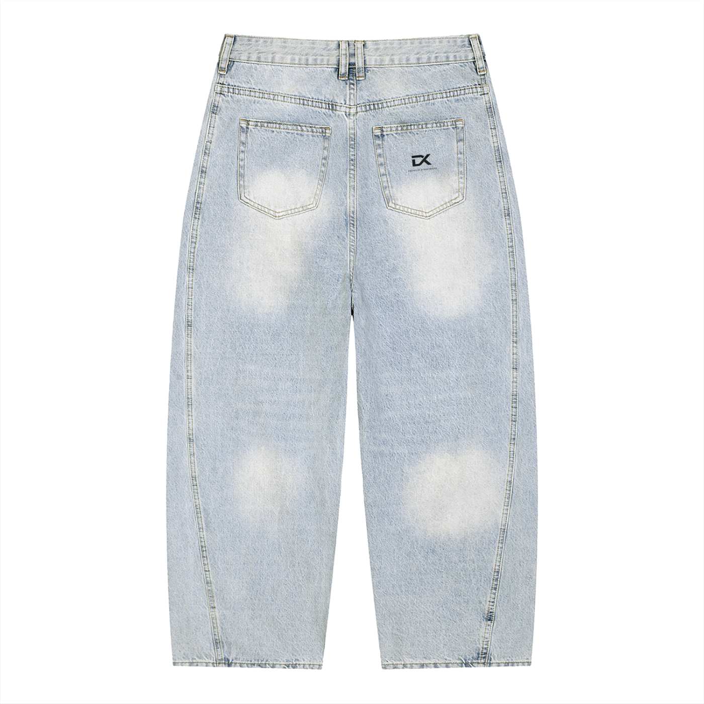 Herren Barrel Leg Jeans – Vintage Sunfade | DK Premium